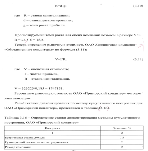  оценка рыночной стоимости компаний и проведение процедуры поглощения 1