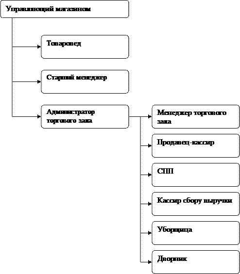 Структура магазина самообслуживания представлена на рис  1