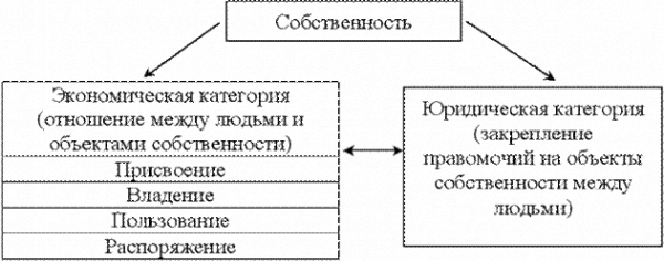 Собственность как экономическая и правовая категория. Формы и виды собственности 1